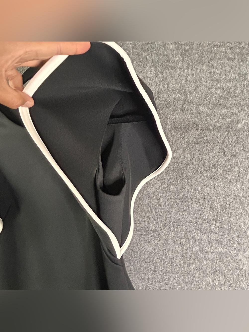 Calvin Klein Dress Womens 8 Black Flutter Sleeve Ruffle Sheath Work Party - Picture 8 of 11